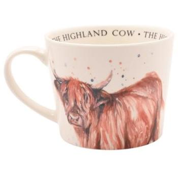 Meg Hawkins Cream Highland Cow Ceramic Mug