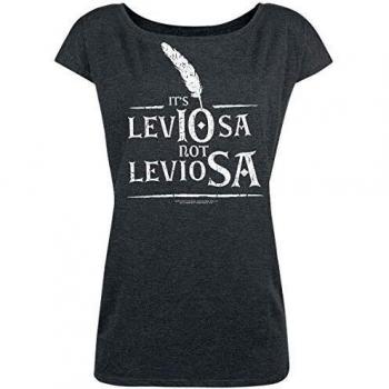 T-shirt Harry Potter - Leviosa - L à 5XL - pour Femme - gris foncé chiné