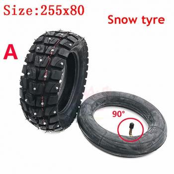 Neumático Off-Road Fsu 255x80 para Scooter Eléctrico, Antideslizante en Terrenos de Hielo y Barro, Compatible con Zero 10x, Dualtron, Kugoo M4