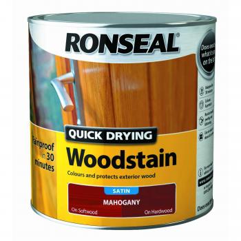 Ronseal Quick Drying Woodstain Satin Mahogany 2.5 litre RSLQDWSM25L