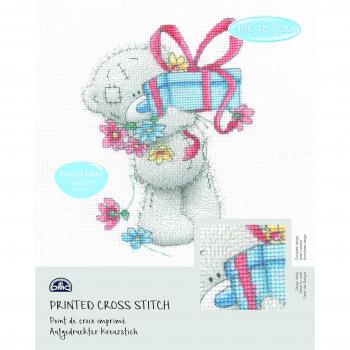 Tatty Teddy Printable Cross Stitch Pack – 100% Cotton, Assorted Colours, 14×0.5×18 cm