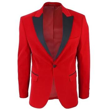 Blauer Samt-Dinner-Blazer für Herren 48 (Brust)