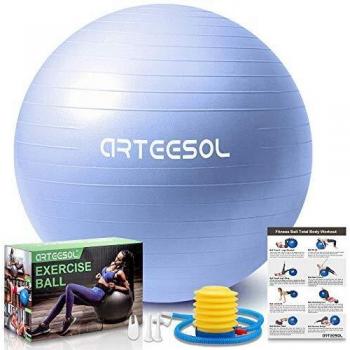 Ballon d'exercice bleu ciel arteesol 65cm