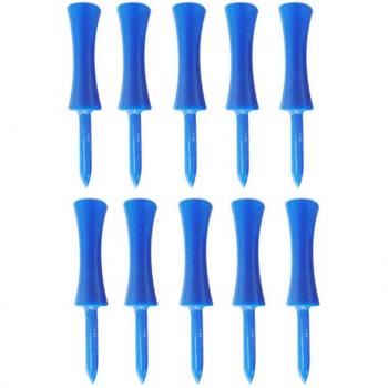 10-Pack Blue Height Adjustable Golf Tees for Outdoor Practice