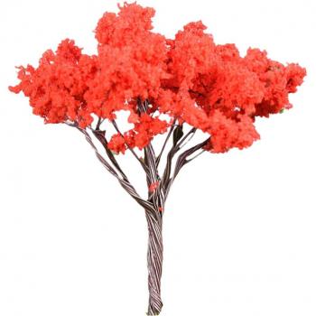 20pcs 7.3cm HO Scale Red Maple Tree Model