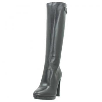 Nerogiardini Women’s Black Leather Heels (Size 8)
