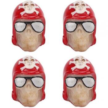 Skull Valve Stem Cover Set for Bicycles and SUVs
