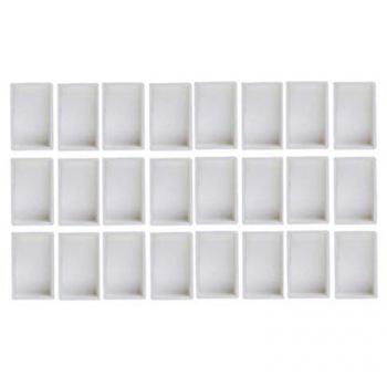 Empty White Half Pans for Watercolor Paint - 12 Pieces