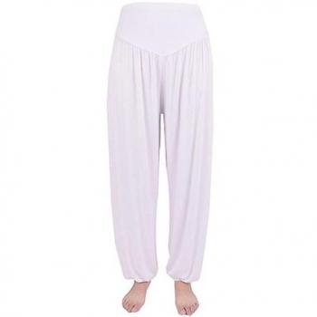 Ropa Deportiva Ancha Pantalón Harem Mujer Blanco XL