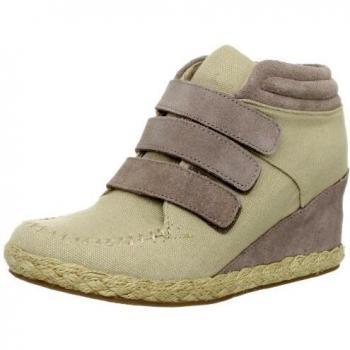 No Name Beige Women's High-Top Trainers with Spleen Straps