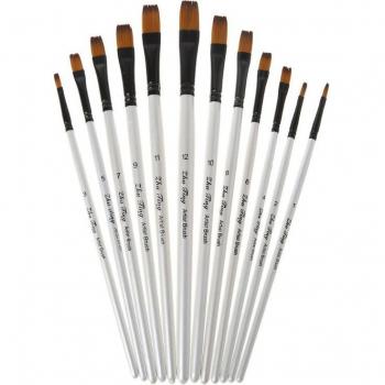 12Pcs Watercolor Acrylic Oil Painting Brush Set