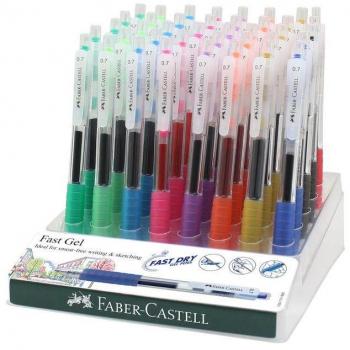 Faber-Castell Surtido de Bolígrafo Roller Gel con agarre - Expositor de 40 unidades