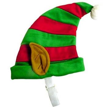 Red & Green Festive Pup Elf Headband