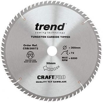 Trend CRAFTPRO Wood Cutting Saw Blade 300mm x 72 Teeth x 30mm Bore