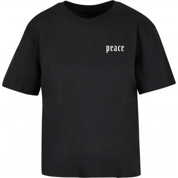 T-shirt femme Miss Tee Peace Hand noir
