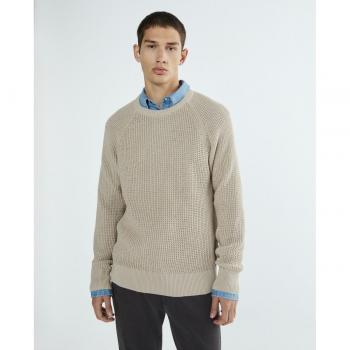 Dockers Jersey de hombre de cuello redondo de algodón