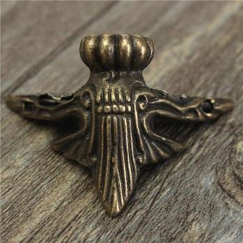 Coffret à bijoux en laiton antique - 4 pièces