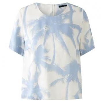 Oui Blusenshirt Damen, Größe 42, Weiß