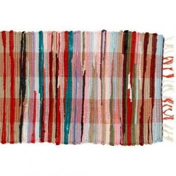 Solemar Tappeto a Righe Colorate Cotone 45x70 cm