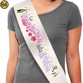 Fascia testimone da sposa con applicazioni floreali 2199-64