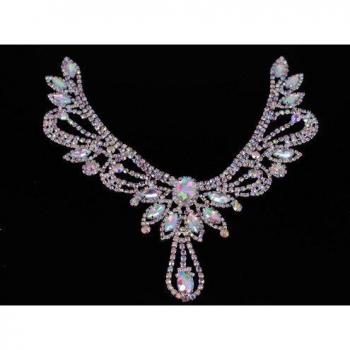 Silver AB Crystal Rhinestone Applique