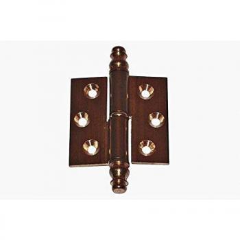 Cerniere per mobili ottone bronzato con testina - 40 x 40 mm. DX - 2 pz