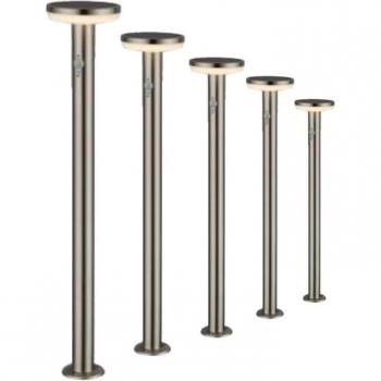 Borne solaire LED SILUMEN 80 cm aluminium gris à détection automatique