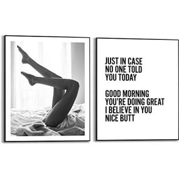Reinders Poster „Legs Up“ (schwarz) – 50 × 40 cm, 1,6 cm Dicke, Holzwerkstoff