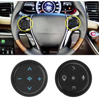 LEEPEE 10-Key Car Steering Wheel Controller for Music and GPS