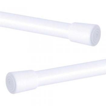 White Spring Loaded Tension Rod 56-91cm