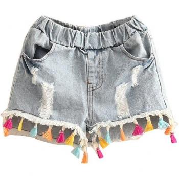 Pantalones Vaqueros Cortos Étnicos para Niñas