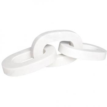 Minimalistisches Kettenglied aus Weißem Marmor