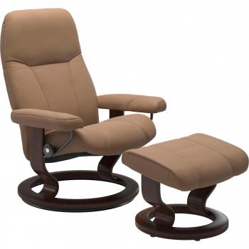 Stressless® Relaxsessel »Consul« Set mit Hocker, Classic Base, M, Braun