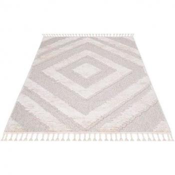 Hochflor‑Boho‑Raumteppich Valencia 813 – Sisal, Fransen, 20 mm