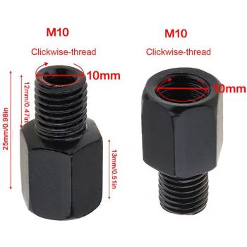 Motorcycle Mirror Screw Adapter Set, M10 M8