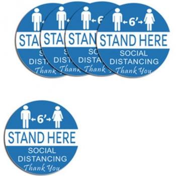 6 Foot Distance Adhesive Stickers