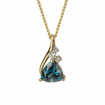 Elements Gold 9ct Yellow Gold Topaz Necklace