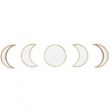Espejo Decorativo con Fase Lunar y Estilo Bohemio