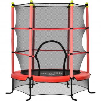 HOMCOM Tappeto Elastico per Bambini con Rete di Sicurezza Φ163cm