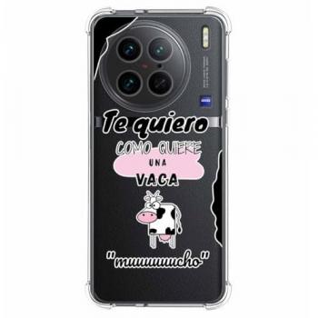 Funda Silicona Antigolpes para Vivo X90 Pro 5G diseño Vaca Dibujos