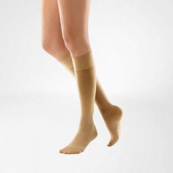 Gambaletto Compressivo VenoTrain® Micro Ccl 1 Punta Chiusa Corto Normale Caramel M - Bauerfeind 1 Paio