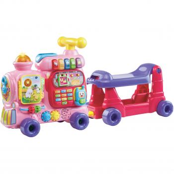 Porteur interactif Vtech 181955 Maxi Trotti Loco 5 En 1 Rose