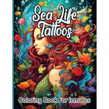 Sea Life Tattoos coloring book for inmates
