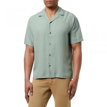 Camicia Jack & Jones Aaron a Maniche Corte in Tencel Verde
