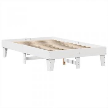 VidaXL White Bed Frame 120x190 cm Small Double Solid Wood