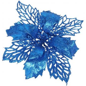 Decoración de Flores de Navidad con Purpurina
