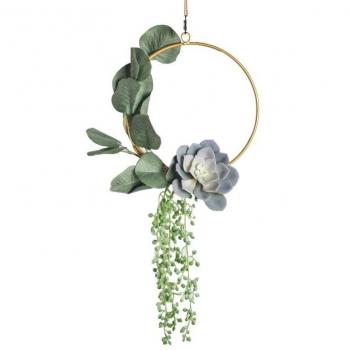 Fleshy Iron Wreath Wedding Aerial Hanging Garland