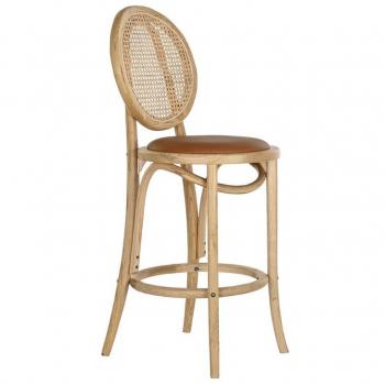 Taburete de Madera Natural Marrón Claro DKD Home Decor 43×43×108 cm