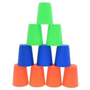 Pre-Sport Stacking Cups (Pack of 12) One Size bleu/vert