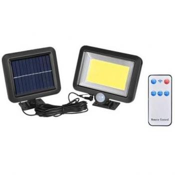 Elbat Foco Solar + Mando - 1000LM - Luz Fría 6500K - Sensor de Movimiento - Batería 1200mAh